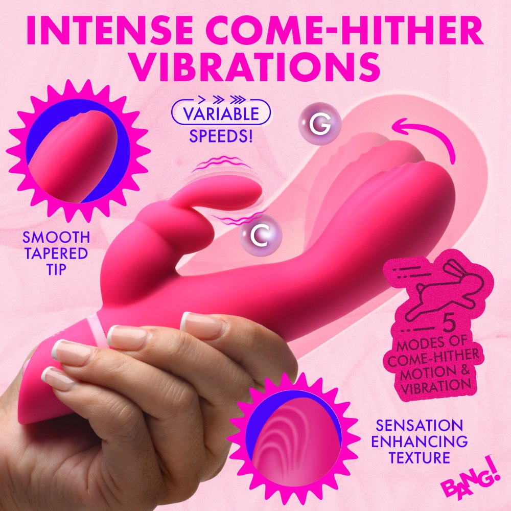 Hither Silicone Rabbit Vibrator - Pink